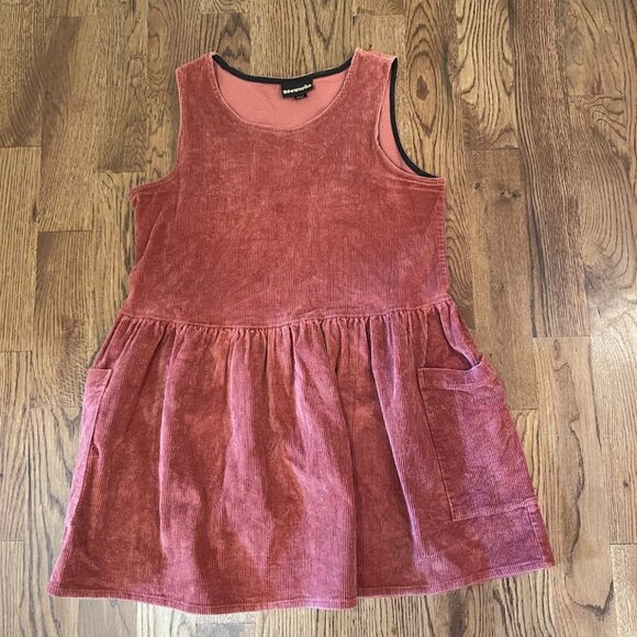 Nooworks Dresses & Skirts - Nooworks Big Pocket Dress Rust Corduroy